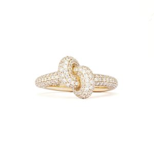 Engelbert The Legacy Knot Diamond Ring Full Pavé