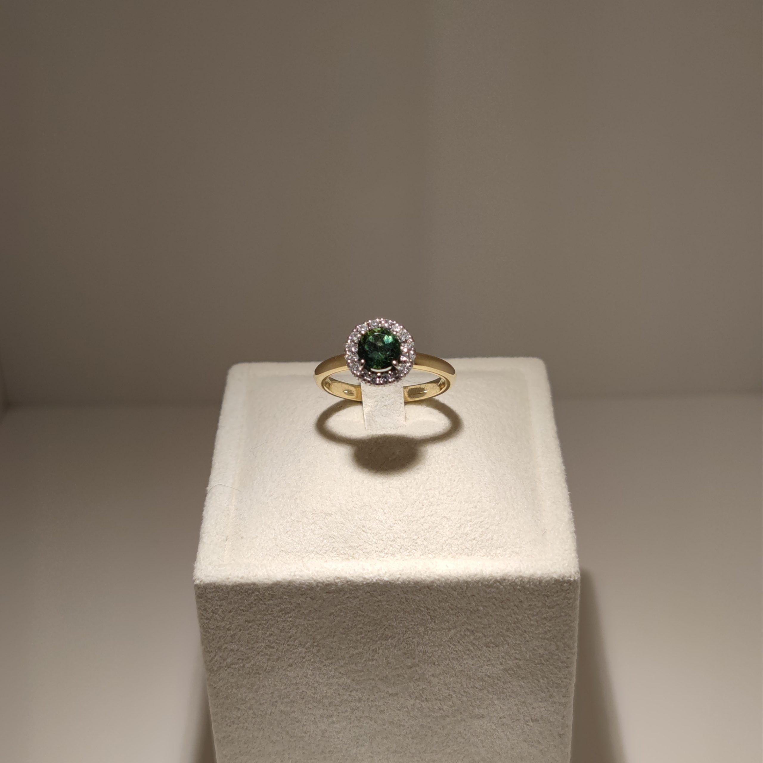 Engelbert Carmoséring turmalin/diamanter (0,24ct)