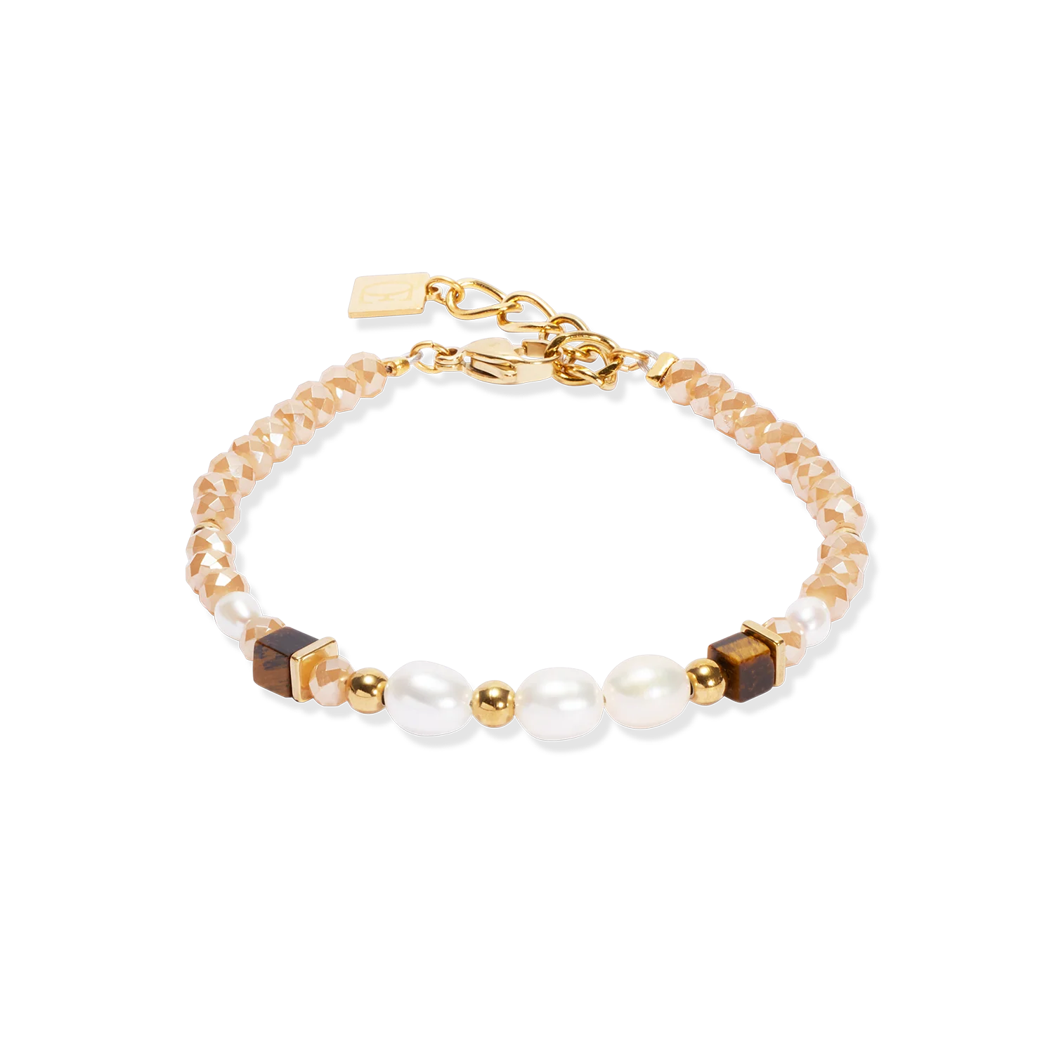 COEUR DE LION Cosmic Pearls Deep Gold Armband