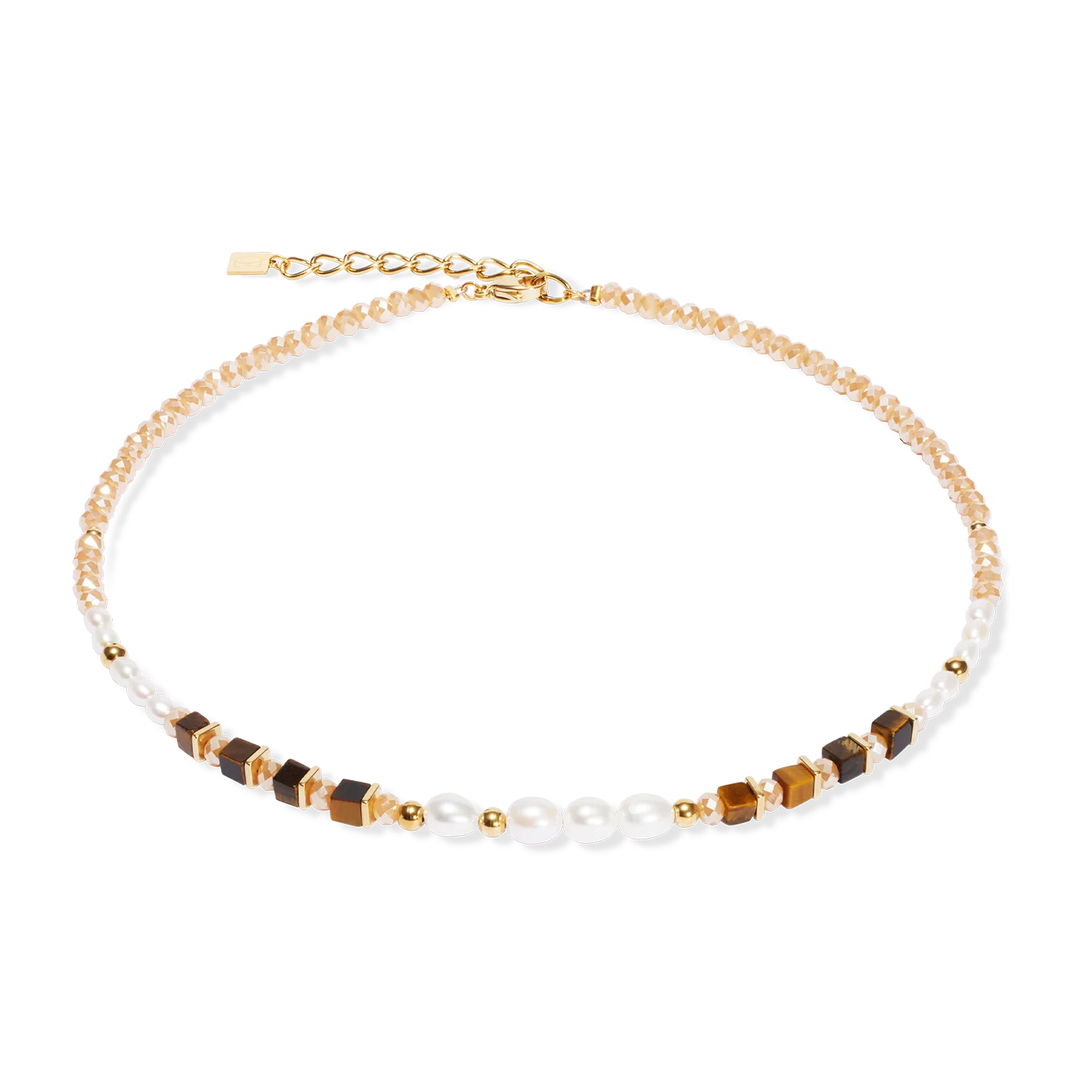 COEUR DE LION Cosmic Pearls Deep Gold Halsband
