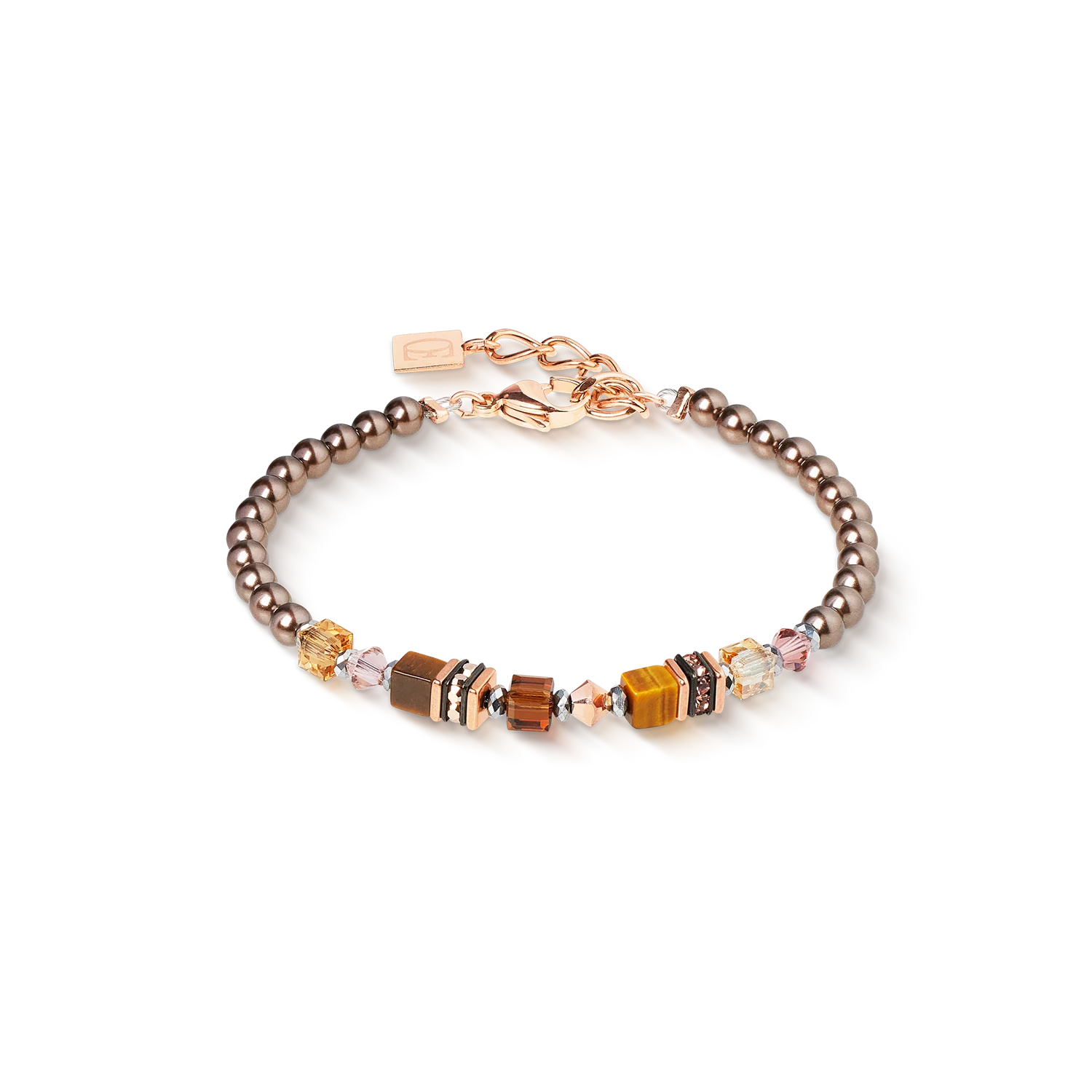 COEUR DE LION Princess Earth Glow Rose Gold Brown Armband