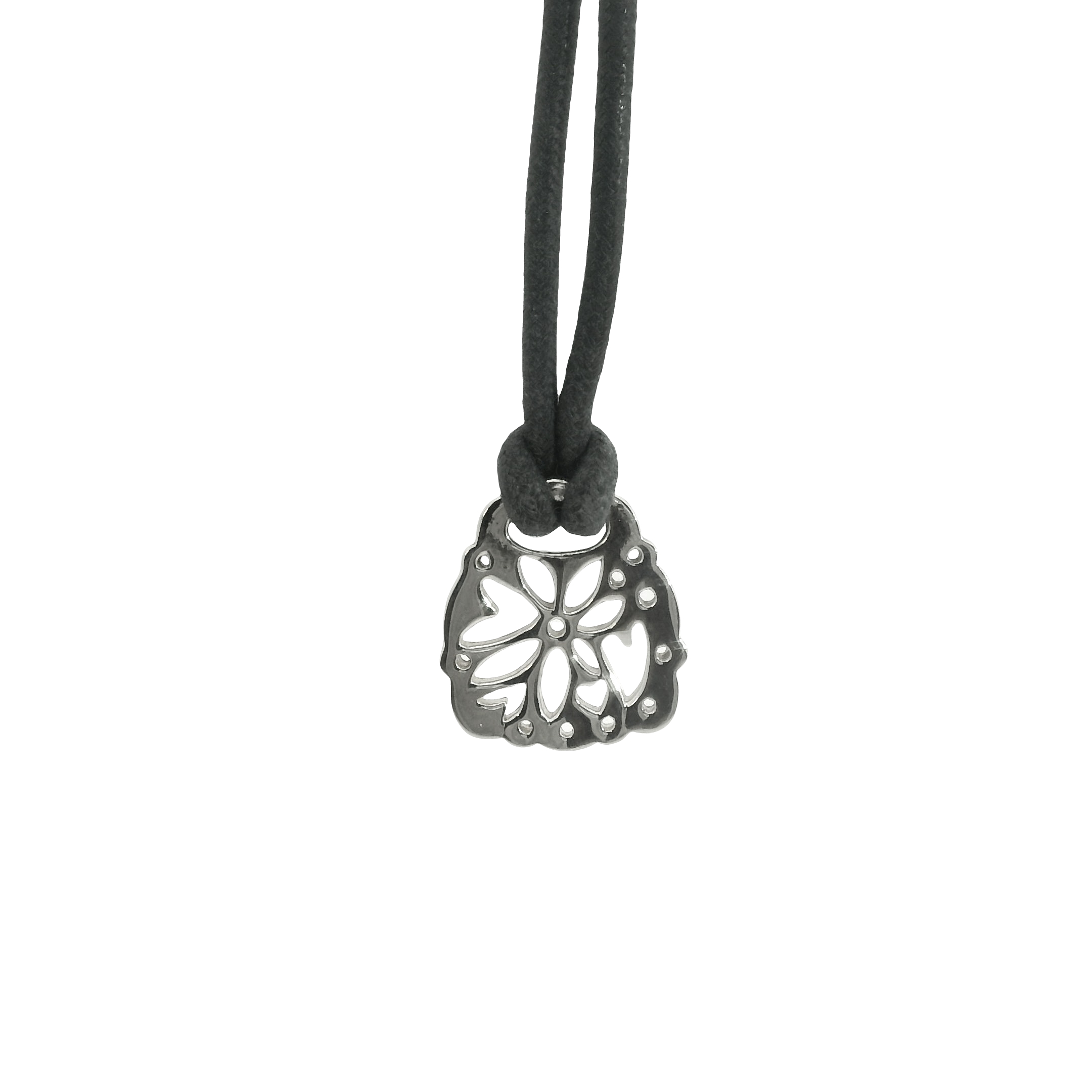 OLE LYNGGAARD COPENHAGEN Halsband Mönster Silver Blågrått Snöre
