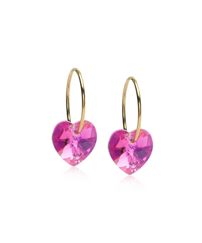 Blomdahl GT Ear Ring 14 mm Heart Rose Örhänge