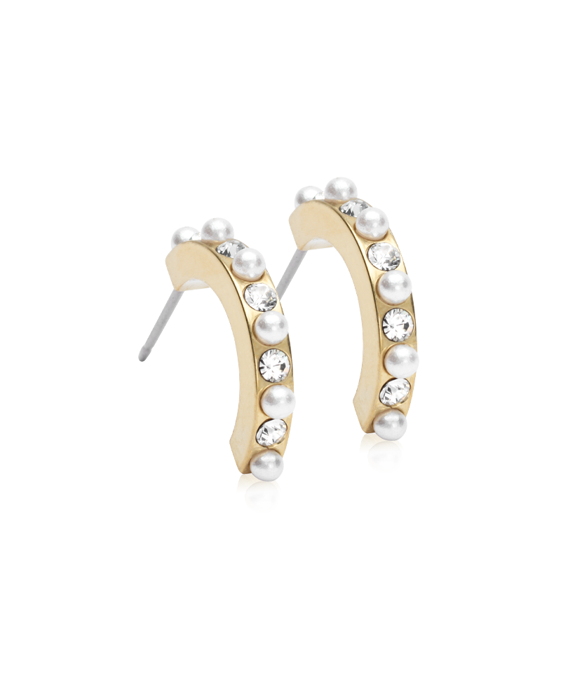 Blomdahl GT Pendant Mixed Curved Crystal/White Örhänge